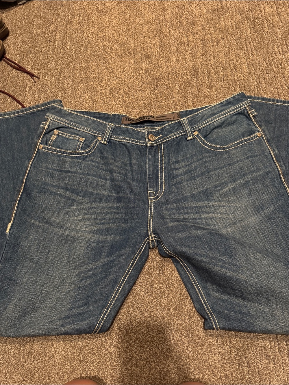 Relaxed Fit Men's Denim Jeans in Blue - Classic Casual Style